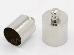 Концевик 090 для шнуров 9мм 14*10*10мм цвет платины (Brass)