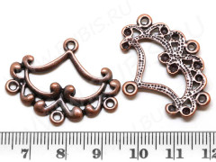 Подвеска для серёжек №044 33*26*2мм античная медь