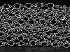 Цепочка I057 звенья 7*5мм и 6,5*3,5мм цвет платины (Iron) (50см)