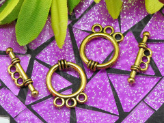 095 Тоггл на 3 нити 17,5*13,5мм и 19,2*5,5мм античное золото (литьё)