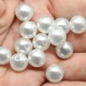 Купить Бусина Округлая 19 "Жемчуг" 10мм белоснежный (акрил) (20шт.) с доставкой по России
