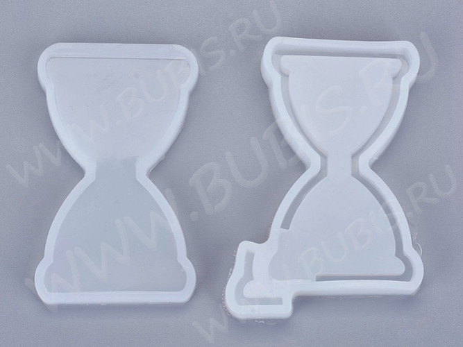 Молд 257 Шейкер двусоставной Песочные часы для эпоксидной смолы 90*60*10мм и 90*55*6мм (силикон)