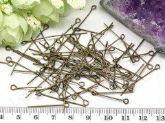 (СКИДКИ!!!) МИКС штифтов 03 с петлёй микс 16-50мм античная бронза (Iron) (25гр)