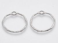 Подвеска Рамка 56 Круглая 35*35*1,5мм цвет платины (литьё)