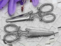 Подвеска Ножницы 12 огромные 60*24,5*2мм чёрный никель (литьё)