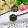 Купить Основа (заготовка) для заколки №19 "невидимка" (с сеттингом 18мм) 63*18,5*5,5мм античная бронза (Iron) с доставкой по России