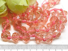 Бусина Абакус гранёный 8*8*5,5мм Хрусталь персиковый (имитация Сваровски)