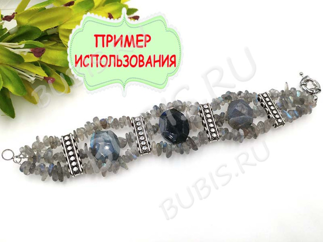 Разделитель 29 на 5 нитей 23*7,5*5мм античное серебро (литьё)