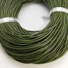 Купить Шнур кожаный 03 воловья кожа 2мм круглый темно-оливковый (1м) с доставкой по России
