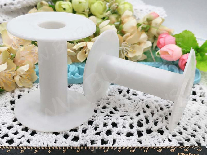 Катушка 01 пустая 76*68мм белая (пластик) (упаковка и хранение)