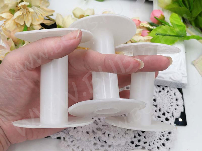 Катушка 01 пустая 76*68мм белая (пластик) (упаковка и хранение)