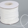 Купить Вощёный полиэстеровый шнур "корейский" 0,8мм белый (1м) с доставкой по России