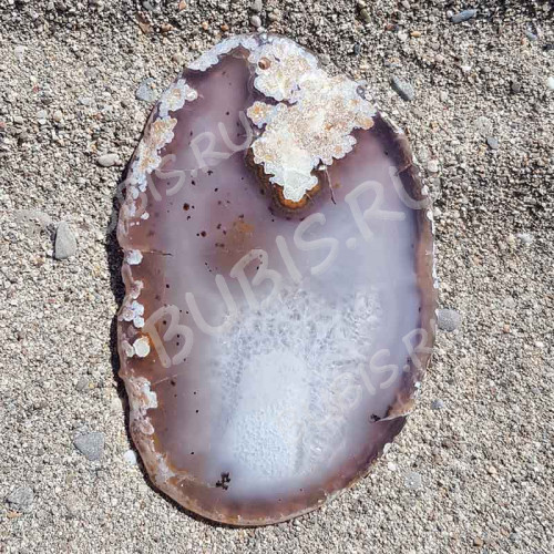 Кулон 1136 Срез Агата 82*53*4мм (камни)