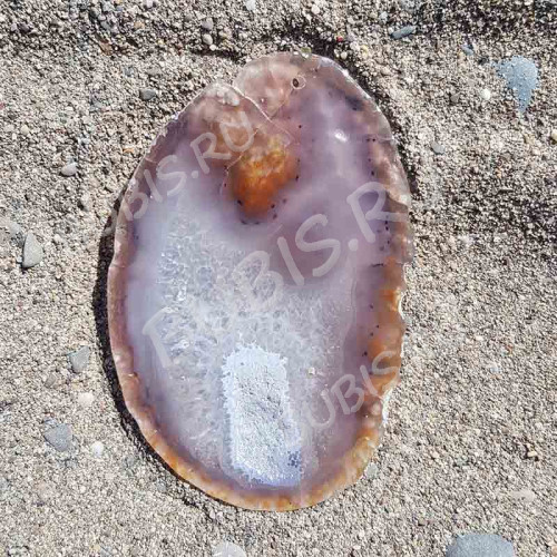 Кулон 1136 Срез Агата 82*53*4мм (камни)