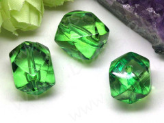 Бусина Многогранник 03 20*20*18мм зелёный прозрачный (акрил)
