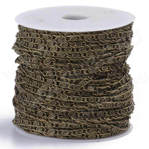 Цепочка I120 "Улитка" звено 11,5*5*1,5мм античная бронза (Iron) (50см)