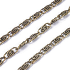 Цепочка I120 "Улитка" звено 11,5*5*1,5мм античная бронза (Iron) (50см)