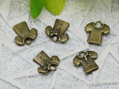 (СКИДКИ!!!) Подвеска Рубашка 02 двусторонняя Блузка 9,5*9,5*1,4мм античная бронза (литьё) (10шт.)
