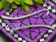 Основа (заготовка) для закладки 15 с завитушками 8,35*1,35*0,15см античное серебро (литьё)