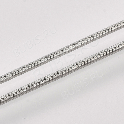 Шнур с замочком 58 Цепочка для кулона 1мм цвет платины (Brass) (45см)