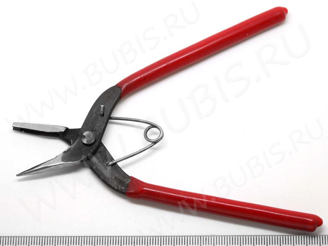 Круглогубцы 28 для создания ровных петель и колечек 06 155мм с красными ручками (инструменты для бижутерии)