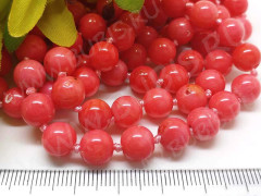 (СКИДКИ!!!) Бусина округлая 8,5мм Коралл НАТУРАЛЬНЫЙ розово-лососевый (камни) (10шт.)