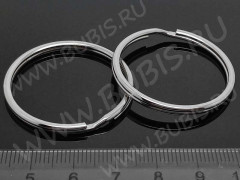 Карабин для брелка 23 Кольцо 35*35*2,8мм цвет платины (Iron)