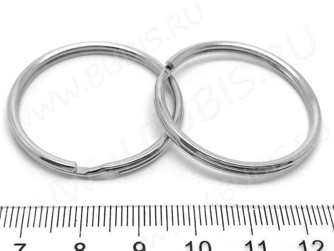 Карабин для брелка 23 Кольцо 35*35*2,8мм цвет платины (Iron)