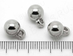 (СКИДКИ!!!) Подвеска акриловая Шарик 01 3D 11,1*7,8*7,6мм цвет платины (акрил CCB) (10шт.)