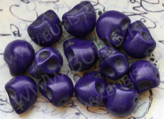 Бусина каменная Череп 01 Говлит 13*11,5*10мм сине-фиолетовый (камни)