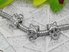 Бусина с петлёй 018 Бейл Бабочки 10*7*6,5мм цвет платины (АКРИЛ) (10шт.)