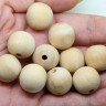 Купить Бусина Округлая 18мм натуральная неокрашенная (дерево) (10шт.) с доставкой по России