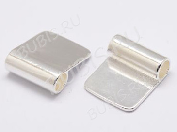 Бейл для приклеивания 10 Квадрат 19*16*6,5мм серебристый (Brass)