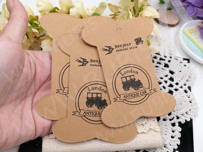 Катушка 02 ретро плоская Lodon 105*80*0,9мм св.коричневая (крафт картон) (упаковка и хранение)