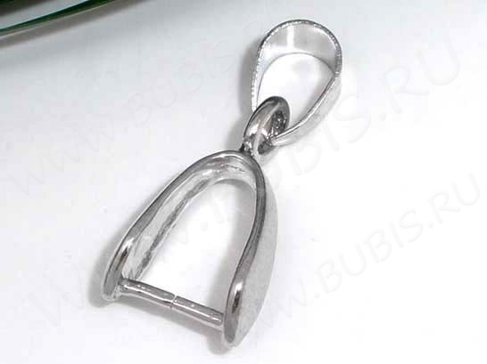 Держатель кулона 026 гладкий 20*7*4,5мм цвет платины (Brass)