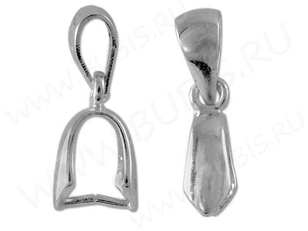 Держатель кулона 026 гладкий 20*7*4,5мм цвет платины (Brass)