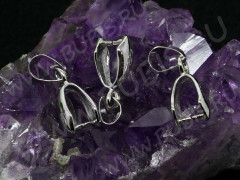 Держатель кулона 026 гладкий 20*7*4,5мм цвет платины (Brass)