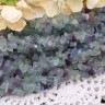 Купить Крошка (галтовка) каменная 240 4-9мм Флюорит бледный натуральный (камни) (нить прим. 45см) с доставкой по России
