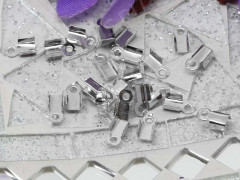 (СКИДКИ!!!) Зажимы №10 6*3*2,2мм цвет платины (Iron) (100шт.)