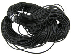 Полиуретановый шнур 19 2мм ПОЛЫЙ (1мм) чёрный глянцевый (1м)