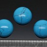 Купить Кабошон каменный 032 Круг 12*12*5мм Бирюза голубая синт. (камни) с доставкой по России