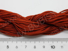 Нейлоновый шнур 09 1,5мм коричнево-красный (1м)