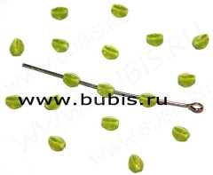 Бусина 3хгранная 04 4,5*3,5мм св.зеленая полупрозрачная (стекло) (20шт.)