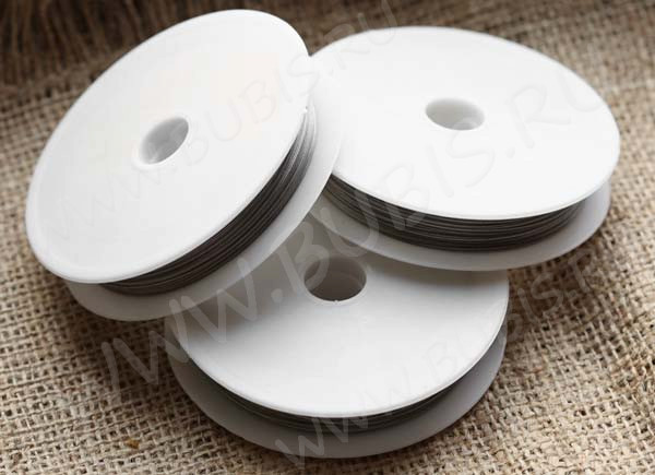 (СКИДКИ!!!) Катушка Ланки 0,6мм цвет платины (ок 40м)