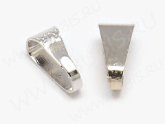 Держатель кулона 071 Простой Скоба овальная 7,3*3*2,8мм цвет платины (Brass) (10шт)
