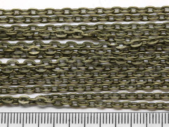 Цепочка I068 с плоским звеном 4*3мм античная бронза (Iron) (50см)