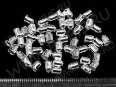 Концевик 012 для вклеивания (3мм) 5*4*4мм цвет платины (Iron) (20шт.)