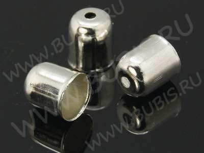 Концевик 012 для вклеивания (3мм) 5*4*4мм цвет платины (Iron) (20шт.)