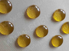 Кабошон Фьюзинг 204 Круглый 20мм Ярко-желтый прозрачный