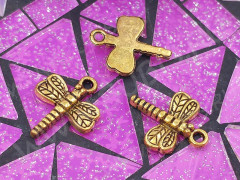 (СКИДКИ!!!) Подвеска Стрекоза 09 17,5*14,5*2мм античное золото (литьё) (10шт.)